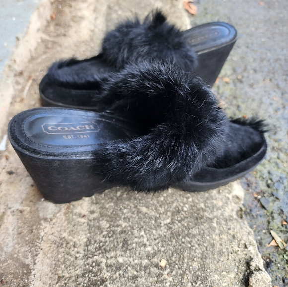 Coach Kaela fur wedges - Picture 3 of 6